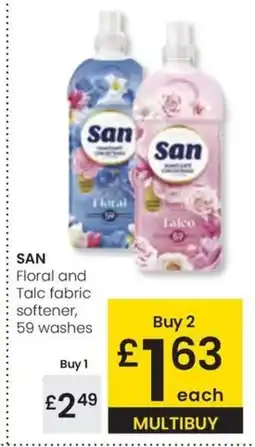 Eroski SAN Floral and Talc fabric softener, 59 washes oferta