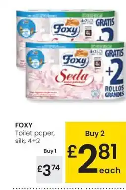 Eroski FOXY Toilet paper, silk oferta