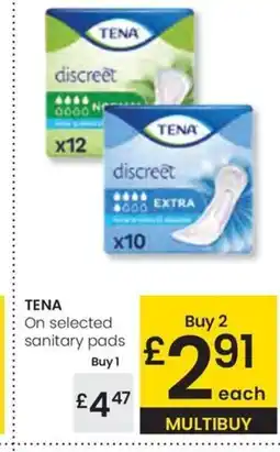 Eroski TENA On selected sanitary pads oferta