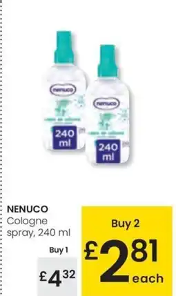 Eroski NENUCO Cologne spray oferta