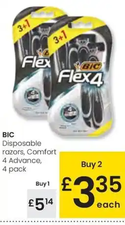 Eroski BIC Disposable razors, Comfort 4 Advance, 4 pack oferta