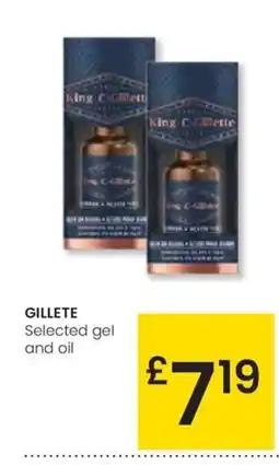 Eroski GILLETE Selected gel and oil oferta