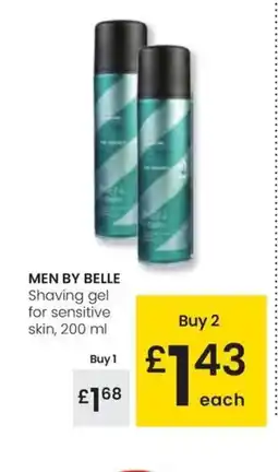 Eroski MEN BY BELLE Shaving gel for sensitive skin oferta