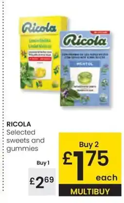 Eroski RICOLA Selected sweets and gummies oferta