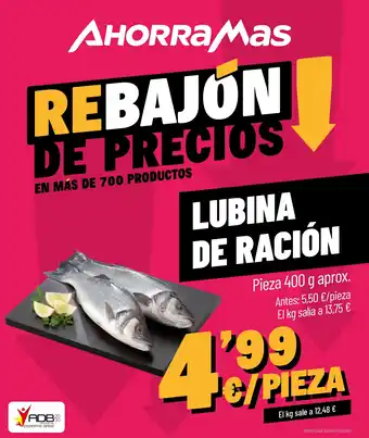 AhorraMas Lubina de ración oferta