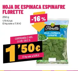 AhorraMas FLORETTE Hoja de espinaca espinafre oferta