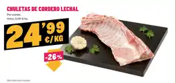 AhorraMas Chuletas de cordero lechal oferta