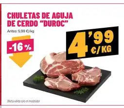 AhorraMas Chuletas de aguja de cerdo duroc oferta