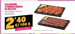 AhorraMas Salchichón o chorizo ibérico de bellota oferta