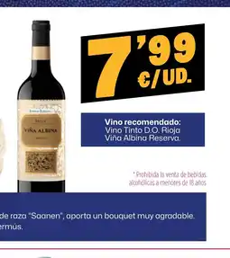 AhorraMas Vino Tinto D.O. Rioja Viña Albina Reserva oferta