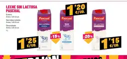 AhorraMas PASCUAL Leche sin lactosa oferta
