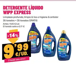 AhorraMas WIPP EXPRESS Detergente líquido oferta