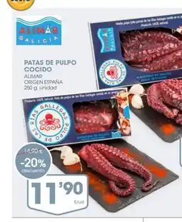 Supermercados Plaza Patas de pulpo cocido oferta
