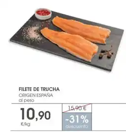 Supermercados Plaza Filete de trucha oferta