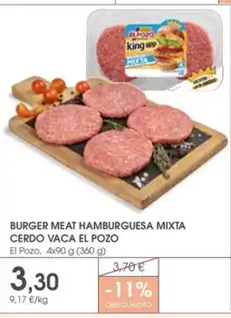 Supermercados Plaza EL POZO Burger meat hamburguesa mixta cerdo vaca oferta