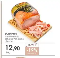 Supermercados Plaza BONNATUR Jamón asado al horno 98% carne, al corte oferta