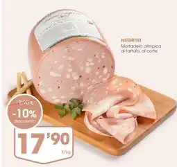 Supermercados Plaza NEGRINI Mortadela olímpica al tartufo, al corte oferta
