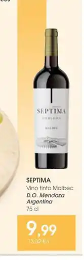 Supermercados Plaza SEPTIMA Vino tinto Malbec D.O. Mendoza Argentina oferta