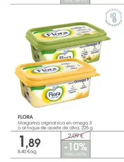Supermercados Plaza FLORA Margarina original rica en omega 3 oal toque de aceite de oliva oferta