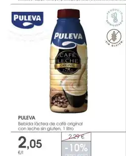 Supermercados Plaza PULEVA Bebida láctea de café original con leche sin gluten oferta