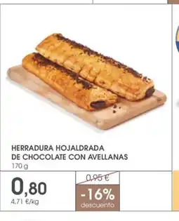 Supermercados Plaza Herradura hojaldrada de chocolate con avellanas oferta