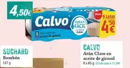 Supermercados Plaza CALVO Atún Claro en aceite de girasol 6 x 65 g/El kilo sale a 11,54€ oferta