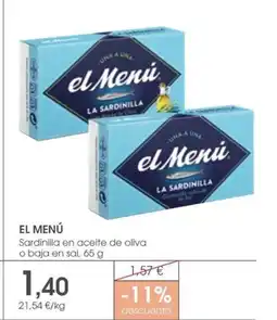 Supermercados Plaza EL MENÚ Sardinilla en aceite de oliva o baja en sal oferta