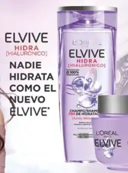 Supermercados Plaza ELVIVE HIDRA HIALURÓNICO Champú 72 h de hidratación con ácido hialurónico oferta