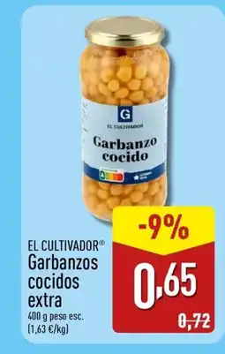 ALDI EL CULTIVADOR Garbanzos cocidos extra oferta