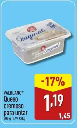 ALDI VALBLANC Queso cremoso para untar oferta