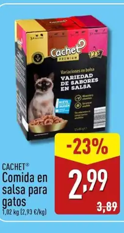 ALDI CACHET Comida en salsa para gatos oferta