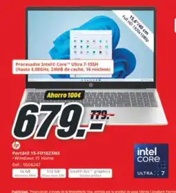 MediaMarkt HP Portátil 15-FD1023NS oferta