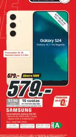 MediaMarkt SAMSUNG Smartphone Galaxy S24 5G oferta