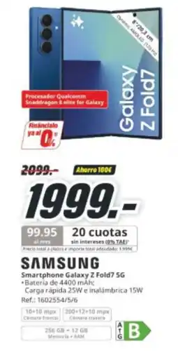 MediaMarkt SAMSUNG Smartphone Galaxy Z Fold7 5G oferta