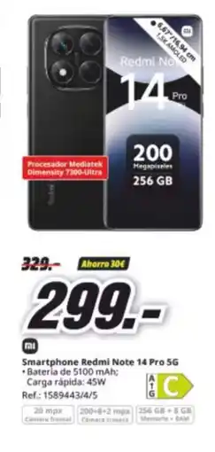 MediaMarkt Smartphone Redmi Note 14 Pro 5G oferta