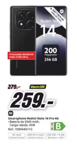 MediaMarkt Smartphone Redmi Note 14 Pro 4G oferta