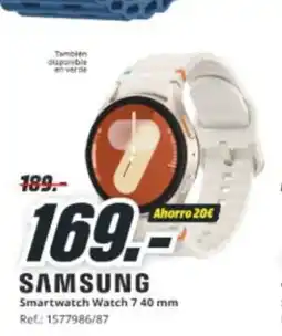 MediaMarkt SAMSUNG Smartwatch Watch 7 40 mm oferta