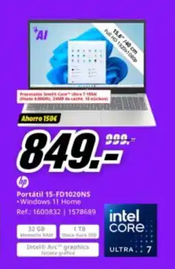 MediaMarkt HP Portátil 15-FD1020NS oferta