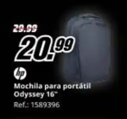 MediaMarkt HP Mochila para portátil Odyssey 16" oferta