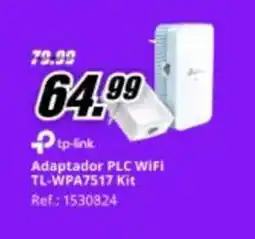 MediaMarkt TP-LINK Adaptador PLC WiFi TL-WPA7517 Kit oferta
