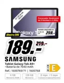 MediaMarkt SAMSUNG Tablet Galaxy Tab A9+ oferta
