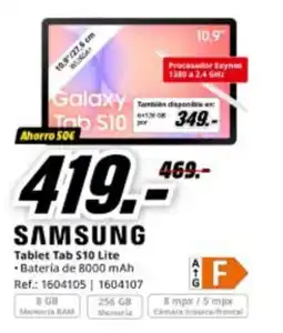 MediaMarkt SAMSUNG Tablet Tab S10 Lite oferta