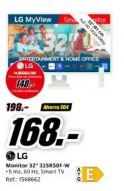 MediaMarkt LG Monitor 32" 325R50F-W oferta