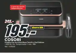 MediaMarkt COSORI Freidora de aire Dual Blaze TwinFry Chef Edition oferta
