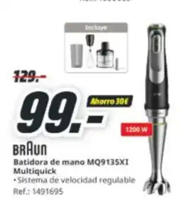 MediaMarkt BRAUN Batidora de mano MQ9135XI Multiquick oferta