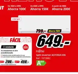 MediaMarkt FUJITSU Split inverter ASY35UI-KN oferta