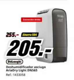 MediaMarkt DELONGHI Deshumidificador asciugo AriaDry Light DNS65 oferta