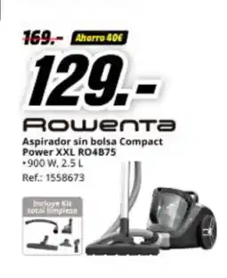 MediaMarkt ROWENTA Aspirador sin bolsa Compact Power XXL RO4875 oferta