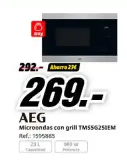 MediaMarkt AEG Microondas con grill TMS5G25IEM oferta