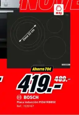 MediaMarkt BOSCH Placa inducción PID61RBBSE oferta